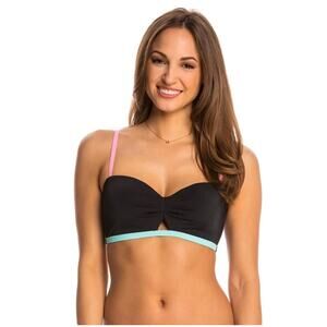 Coco Rave Keep It Cute Peek-a-boo Underwire Bralette Bikini Top Womens Size XS